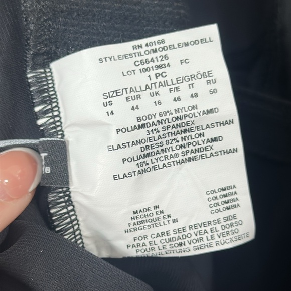 Miracle Suit Black Swim Dress size 14. NWOT. - Picture 8 of 11